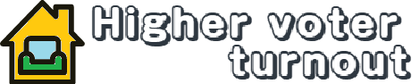 Higher voter turnout 投票に行こうロゴ画像