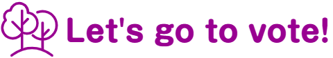 Let's go Vote! 投票に行こうロゴ画像