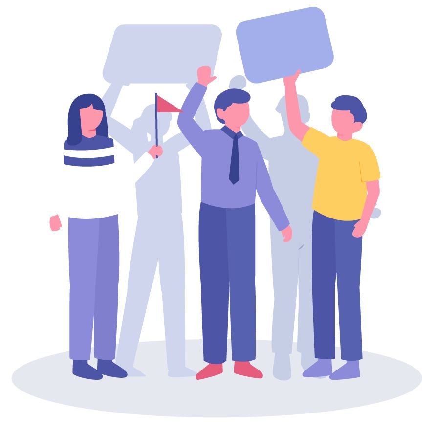 演説する人イラスト